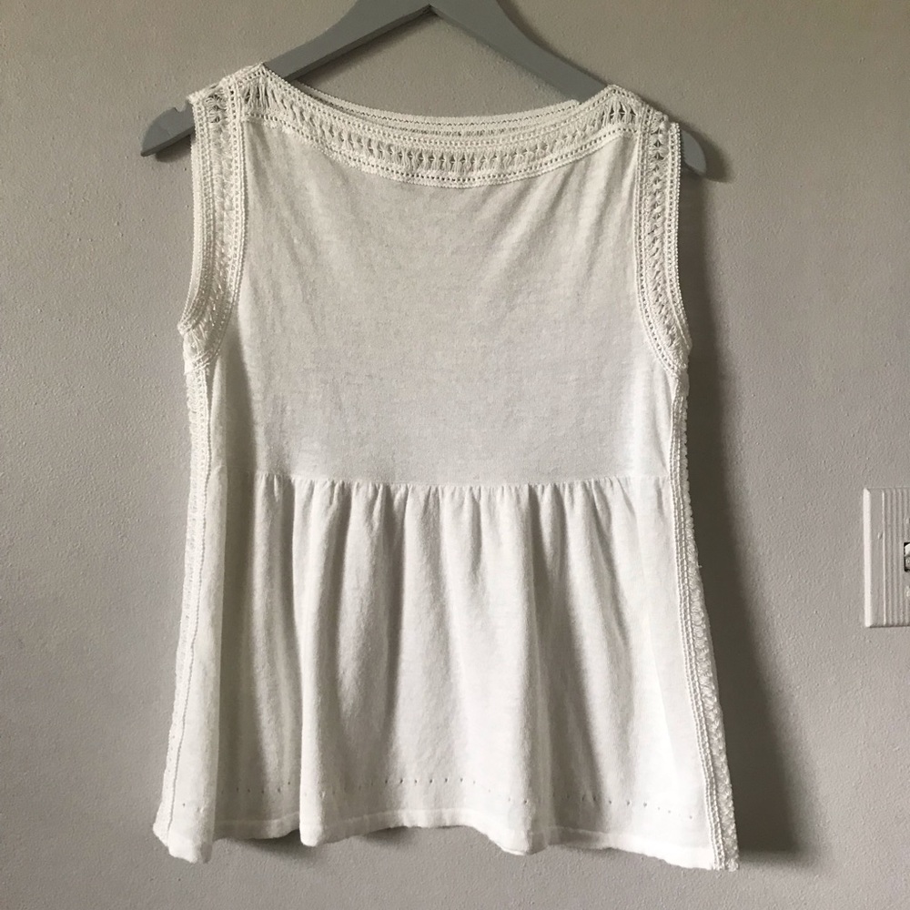 Loft Crochet Boatneck Knit Top
